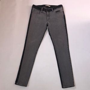Levi’s 711 skinny gray/black jeans